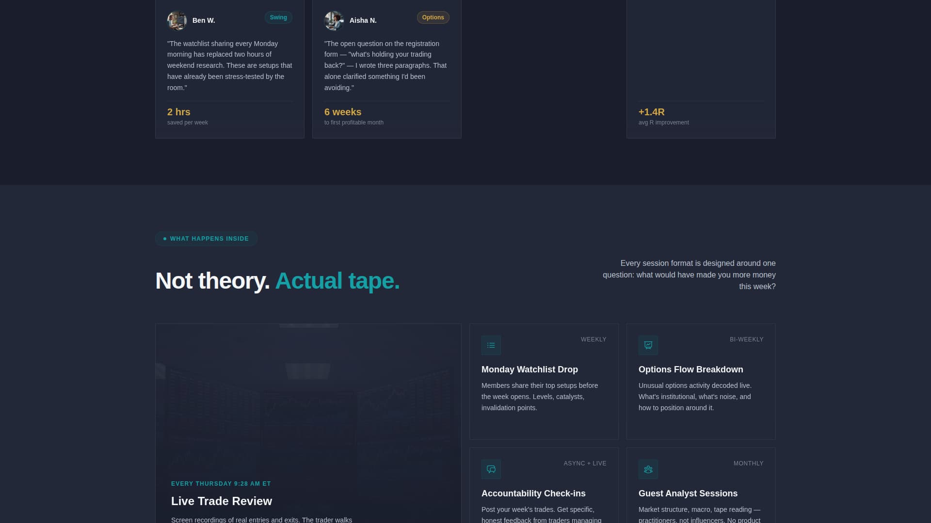 Ticker - Elite Traders Landing Page Template