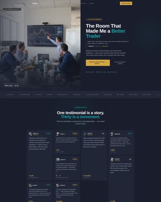 Ticker - Elite Traders Landing Page Template