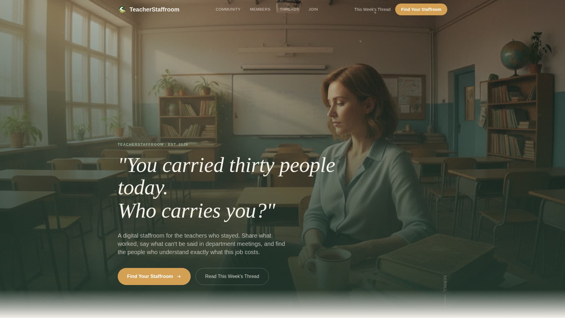 Staffroom - Restorative Educators Landing Page Template