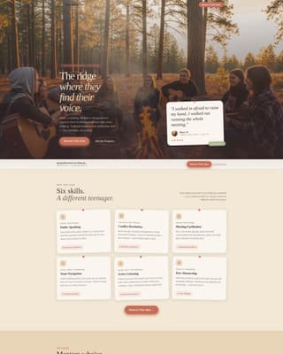 Trailhead - Empowering Teenleadership Landing Page Template