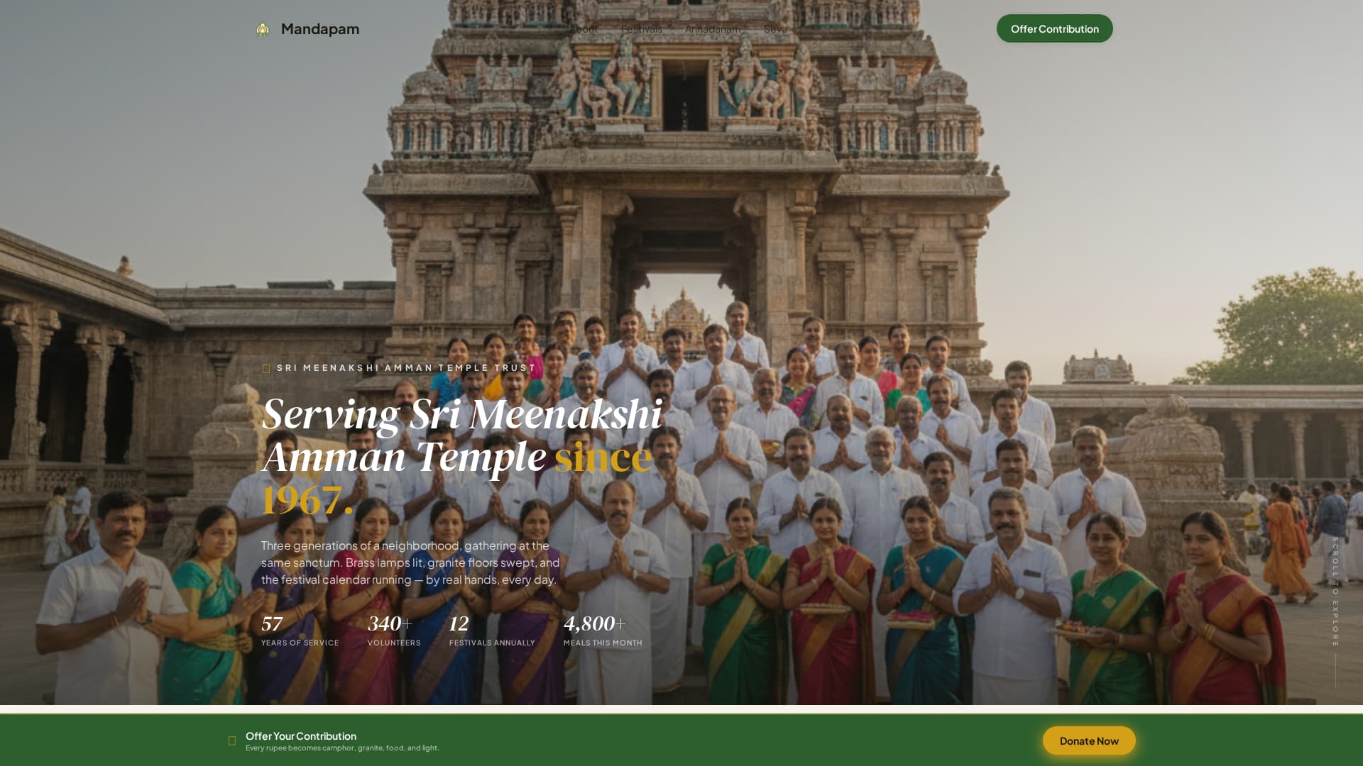 Mandapam - Sacred Temple Landing Page Template