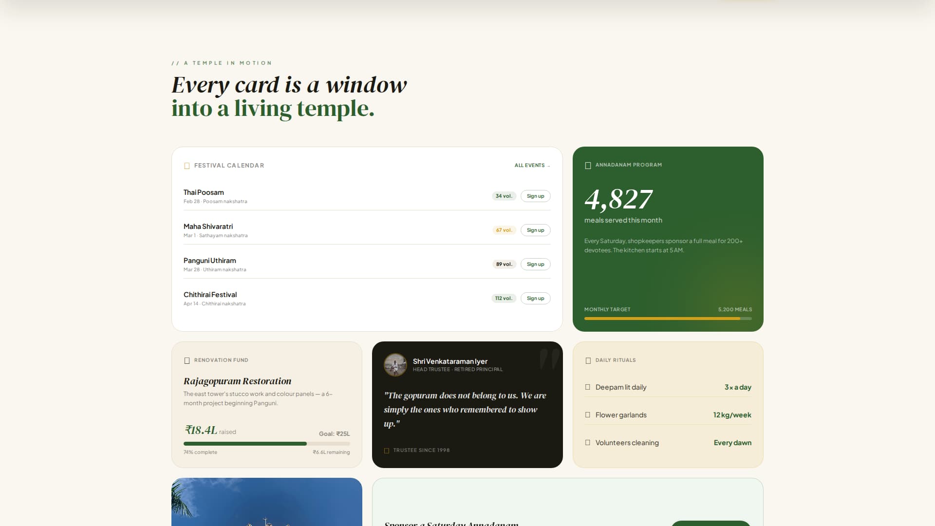 Mandapam - Sacred Temple Landing Page Template