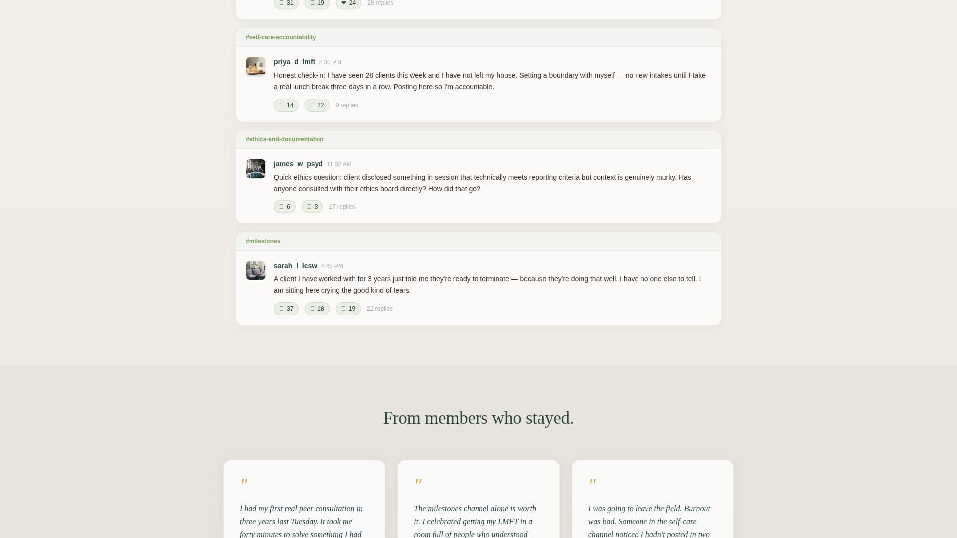 Canopy - Nurturing Therapists Landing Page Template