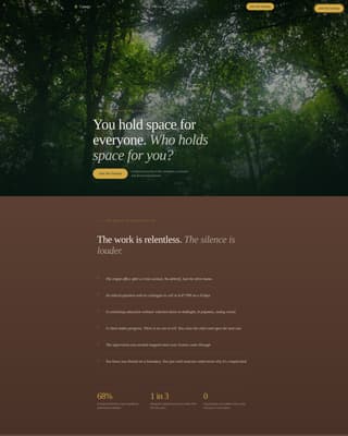 Canopy - Nurturing Therapists Landing Page Template