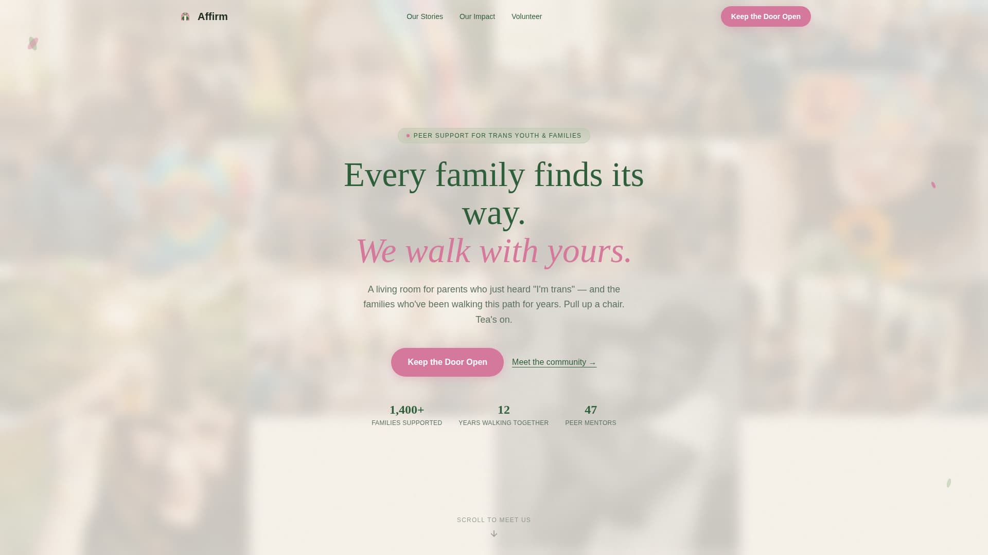 Affirm - Heartfelt Transgender Landing Page Template