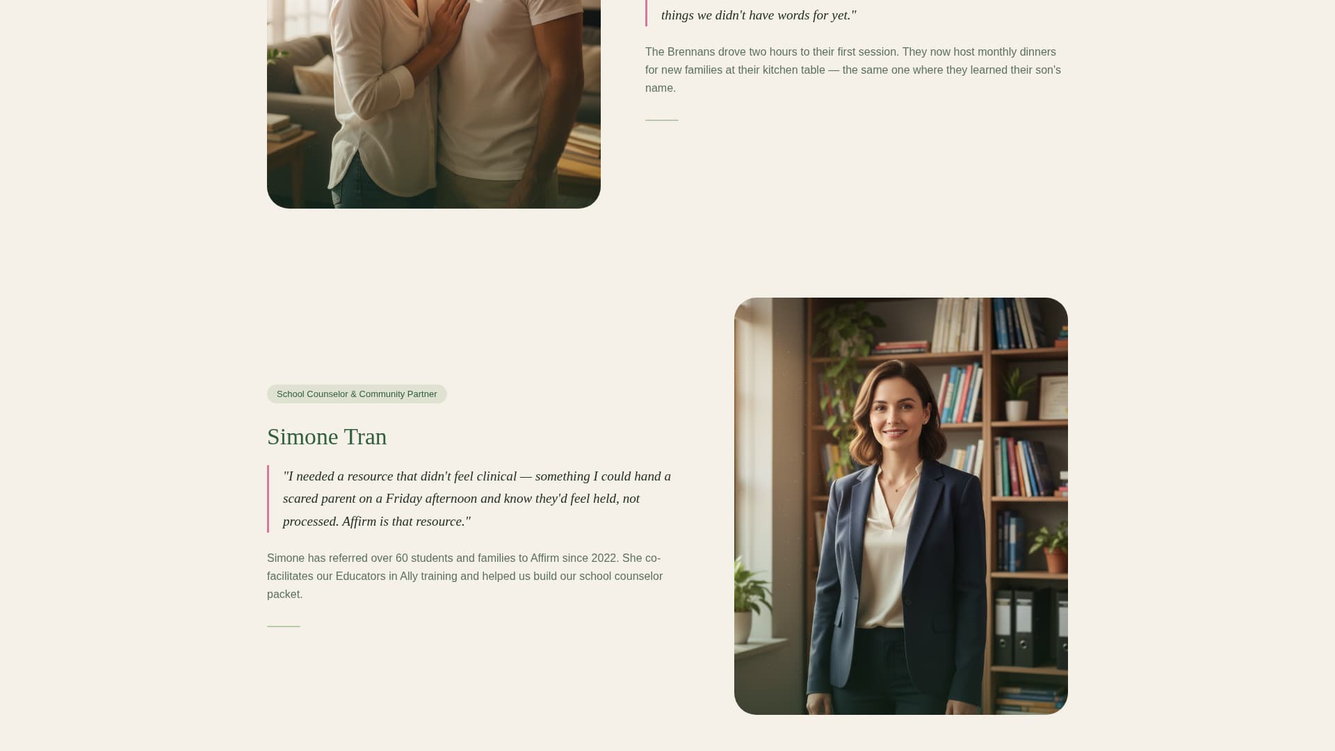 Affirm - Heartfelt Transgender Landing Page Template
