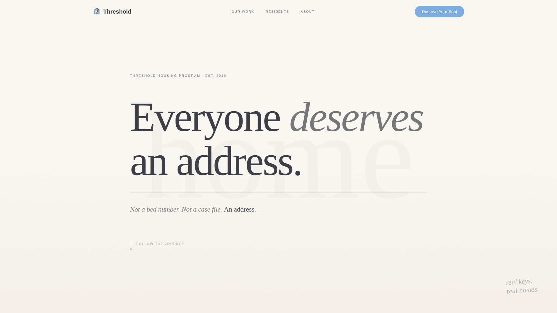 Threshold - Heartfelt Transitional Landing Page Template