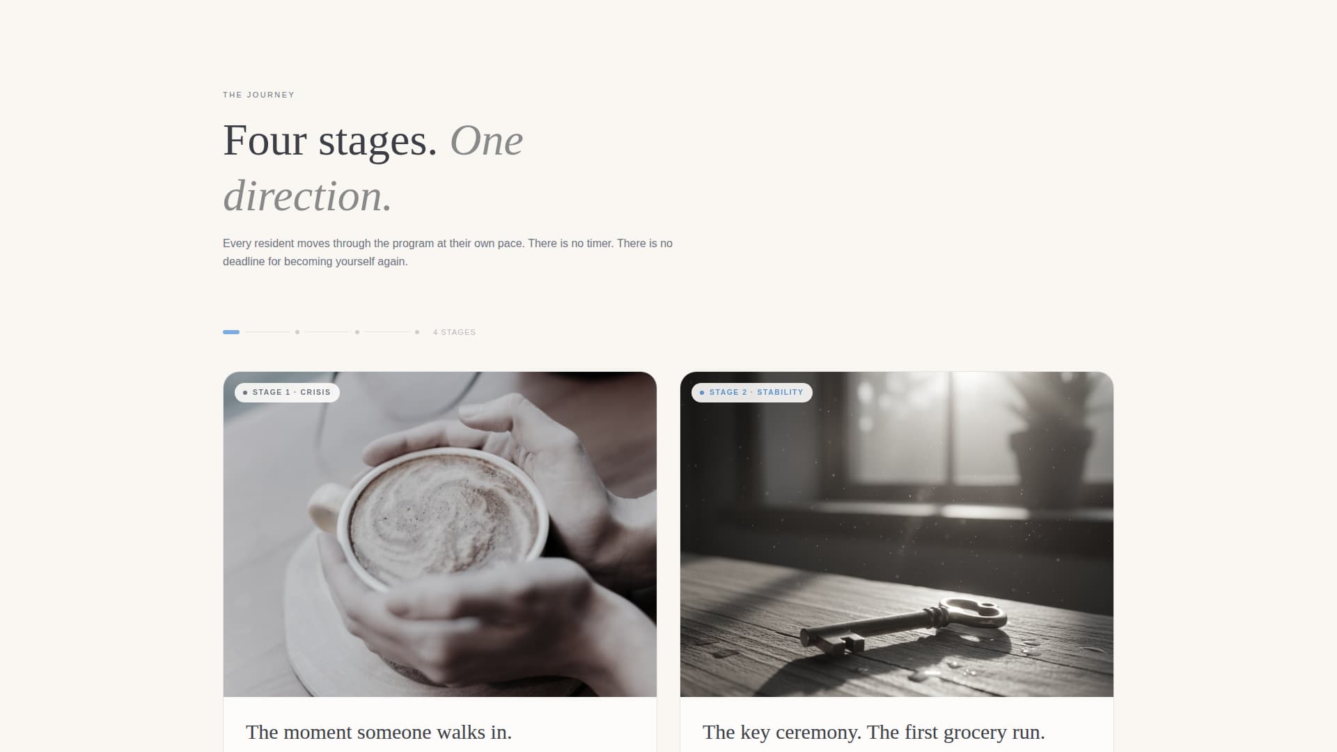 Threshold - Heartfelt Transitional Landing Page Template