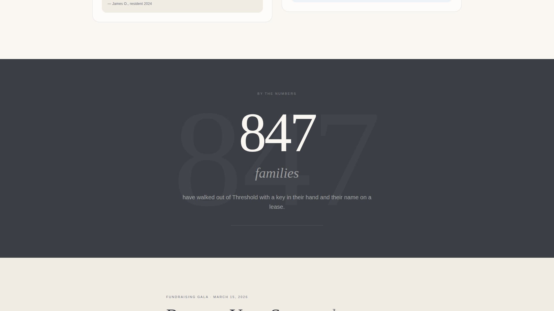 Threshold - Heartfelt Transitional Landing Page Template