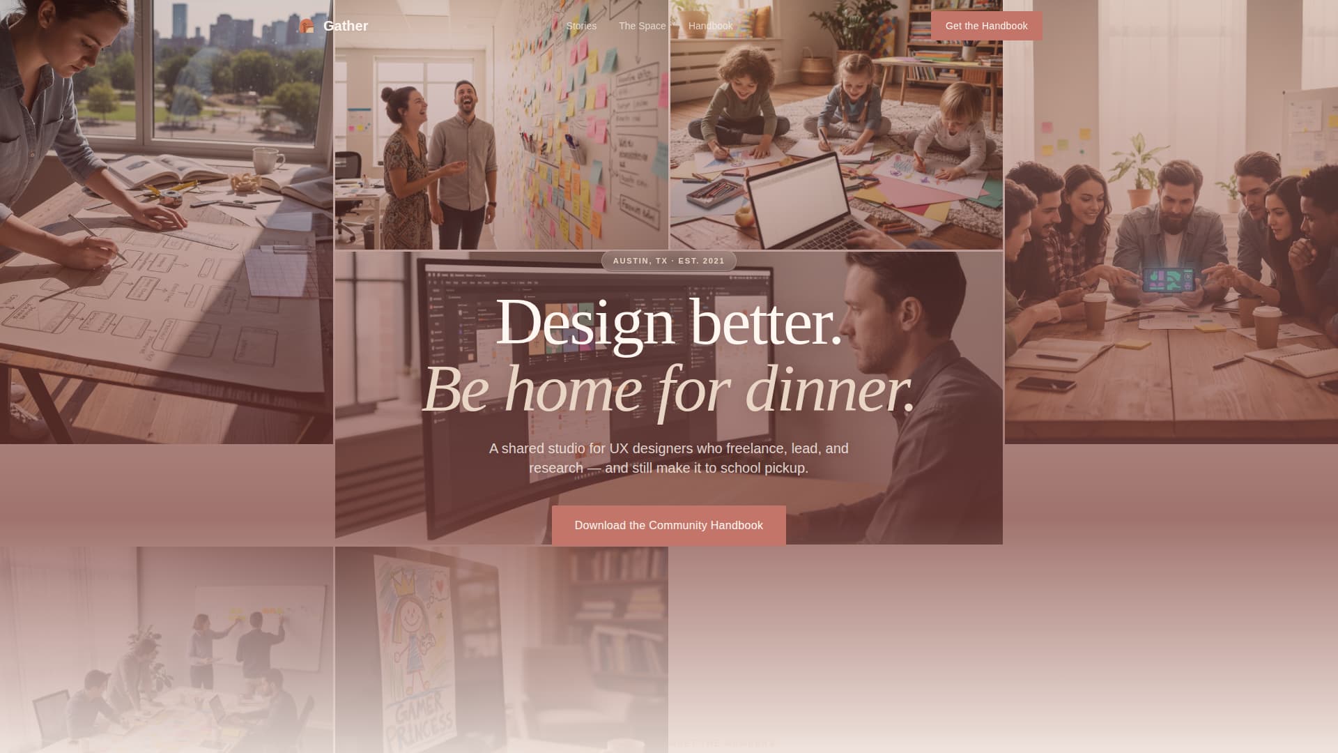 Gather - Vibrant UX Designers Landing Page Template