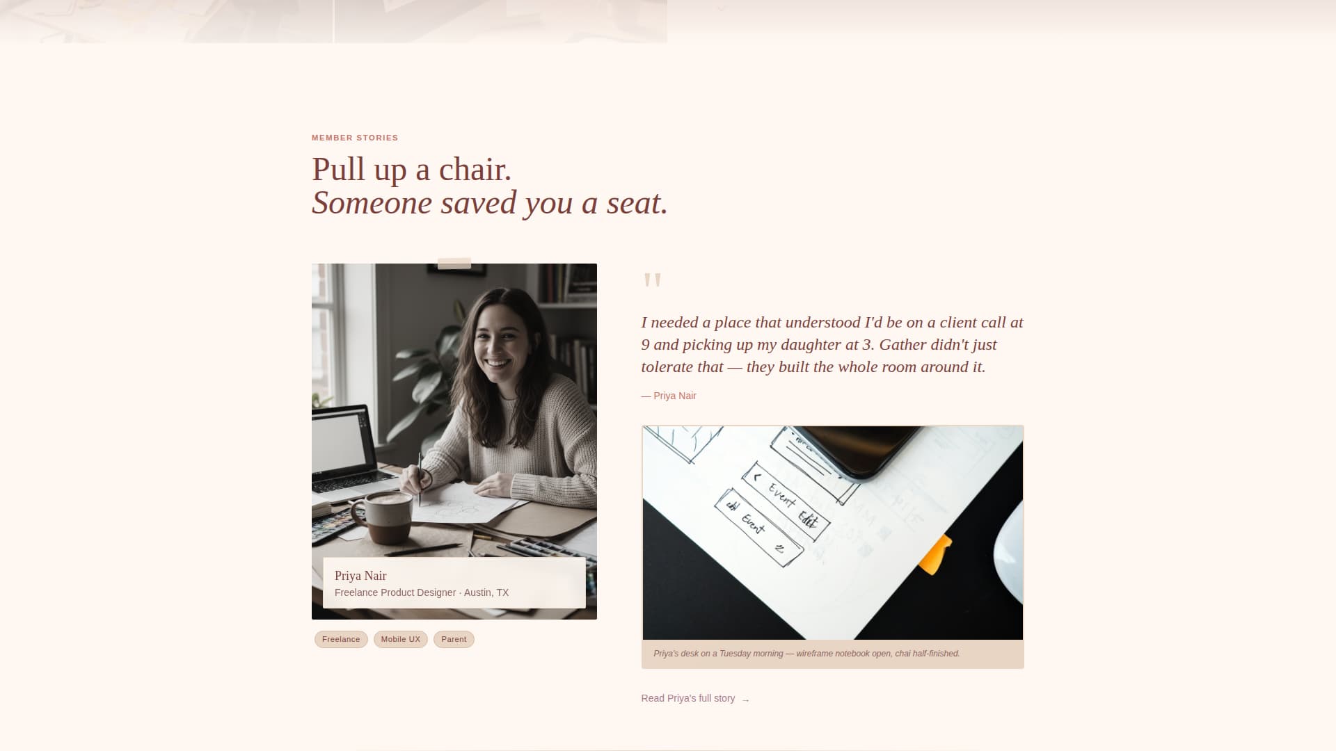 Gather - Vibrant UX Designers Landing Page Template