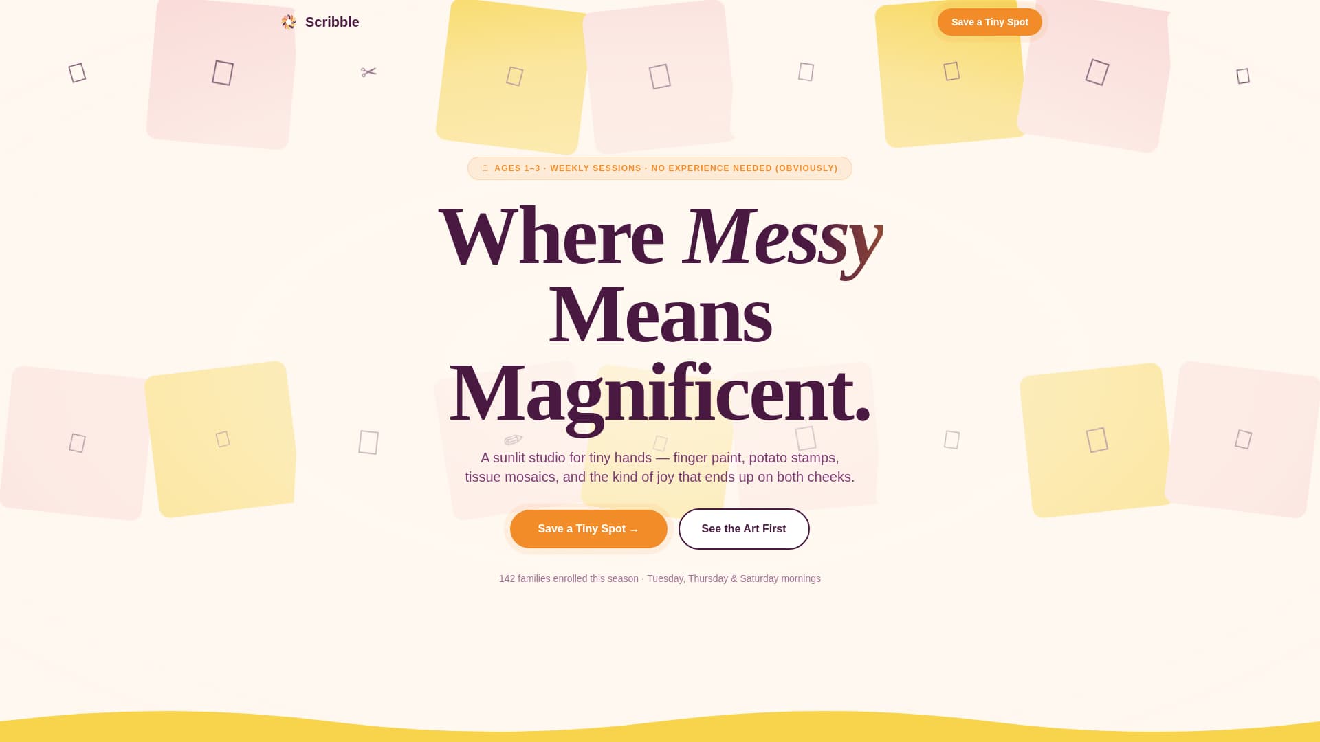 Toddler (1-3) Products & Specialist Professional Website Template