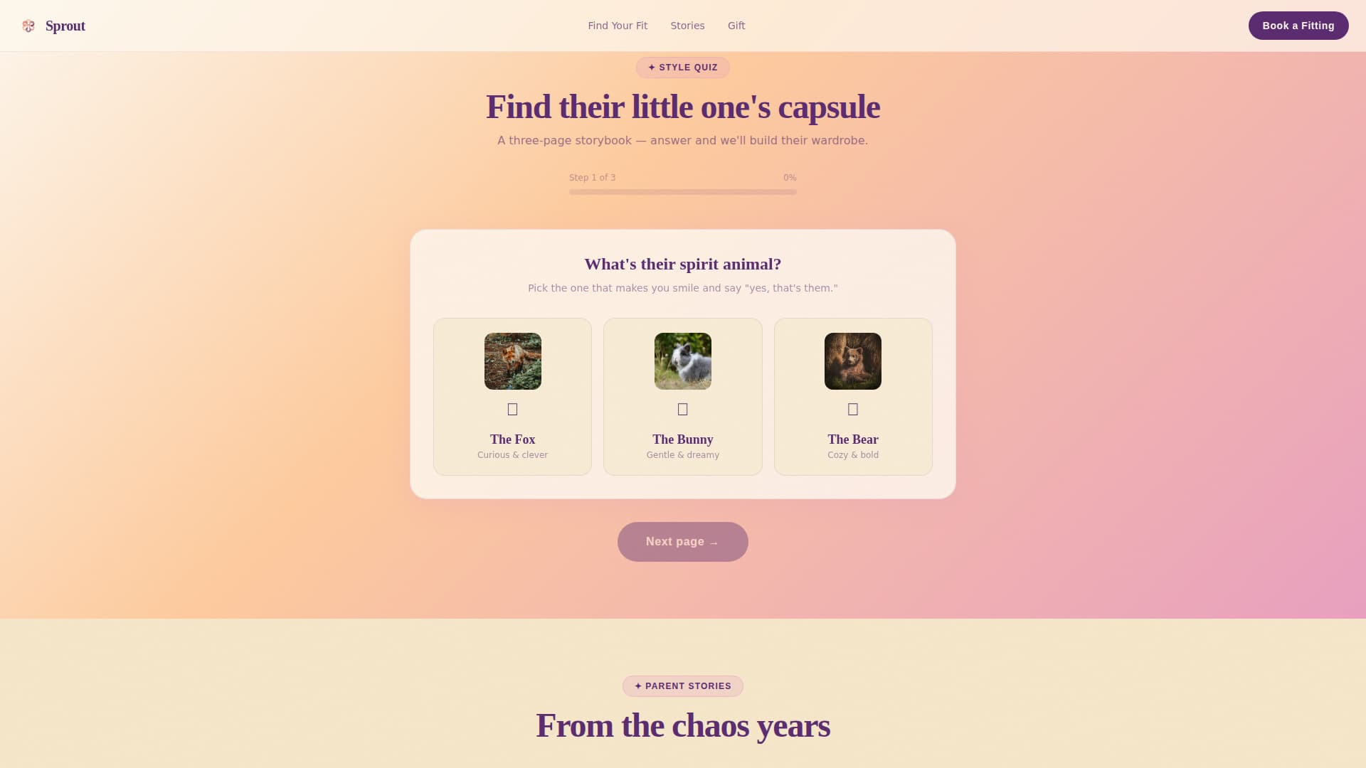 Toddler (1-3) Products & Specialist Booking Website Template