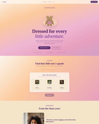 Toddler (1-3) Products & Specialist Booking Website Template