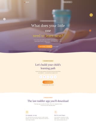 Toddler (1-3) Products & Education Website Template
