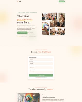 Toddler (1-3) Products & Booking Website Template