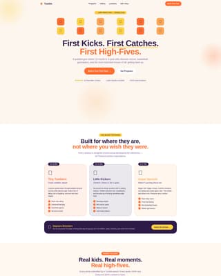 Toddler (1-3) Products & Booking Website Template