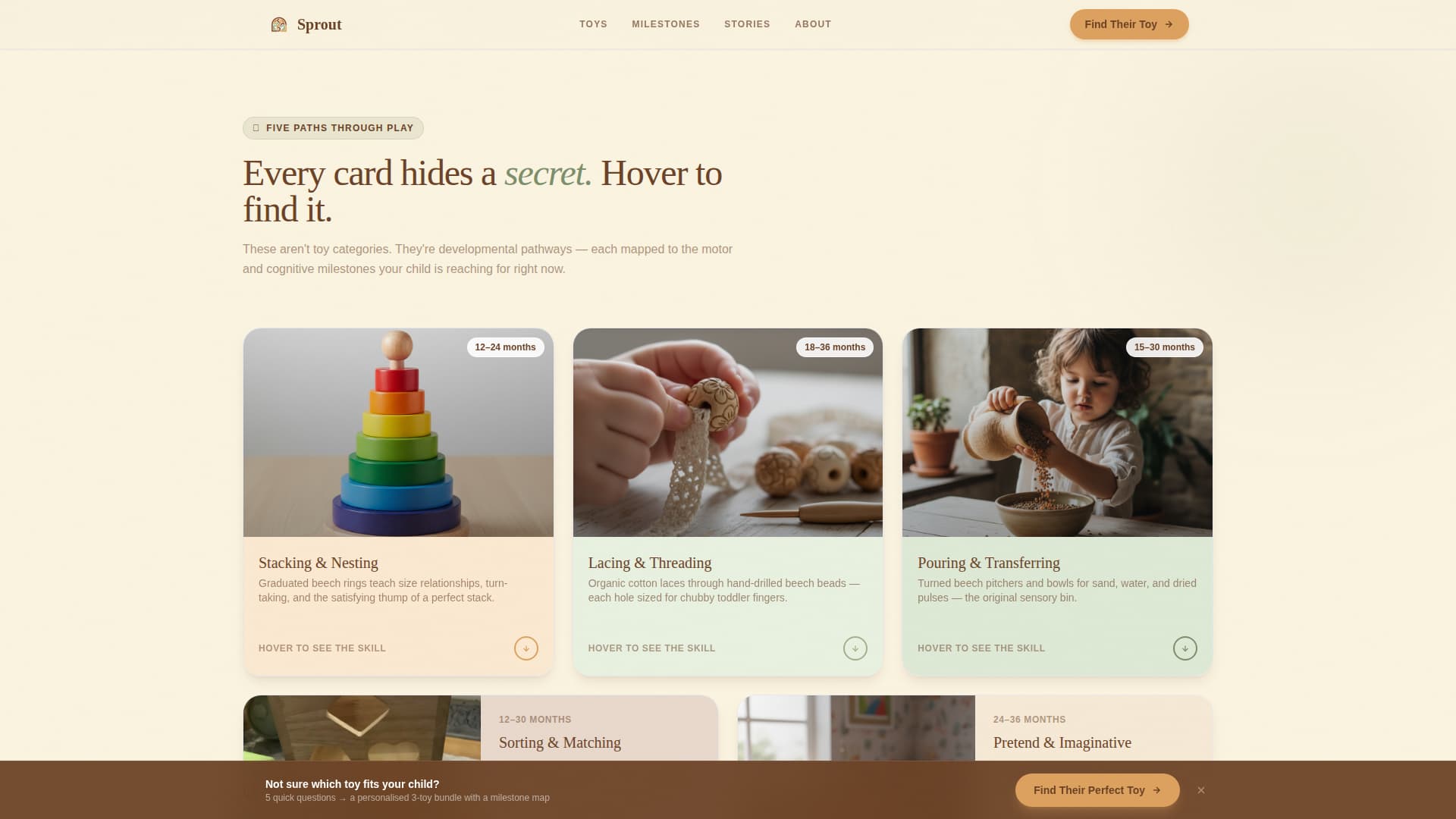 Sprout - Enchanting Toddlertoy Landing Page Template