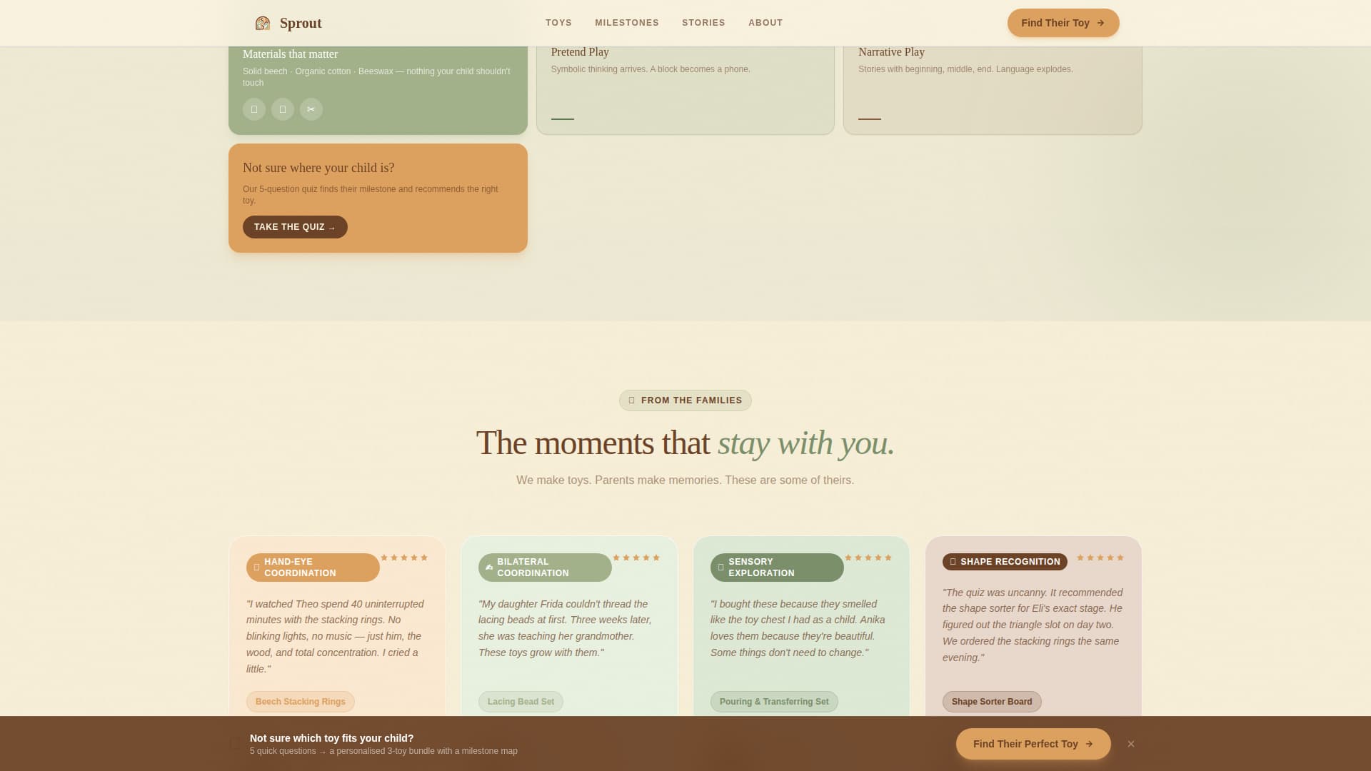 Sprout - Enchanting Toddlertoy Landing Page Template
