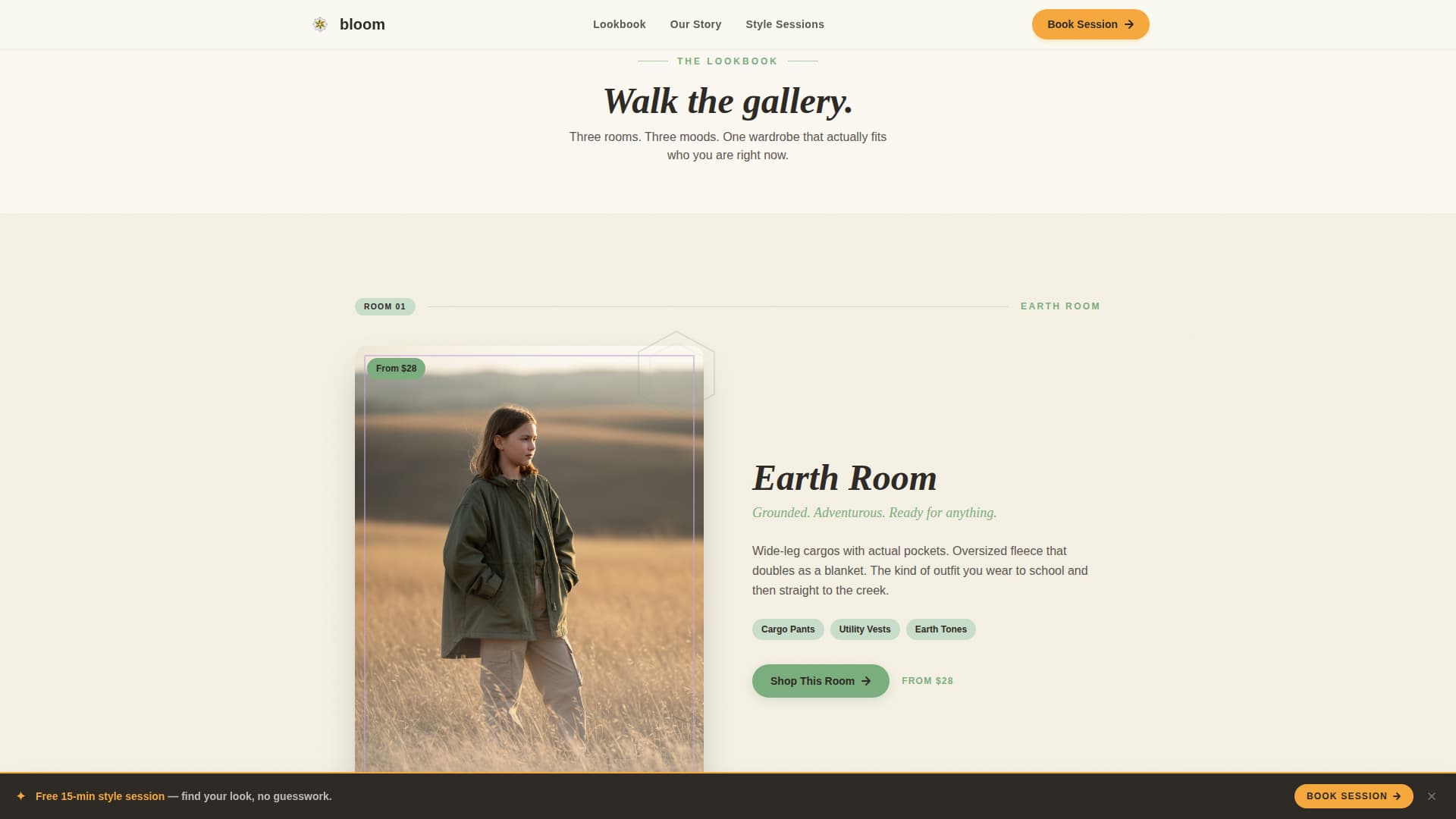 Tween (10-13) Products & Booking Website Template