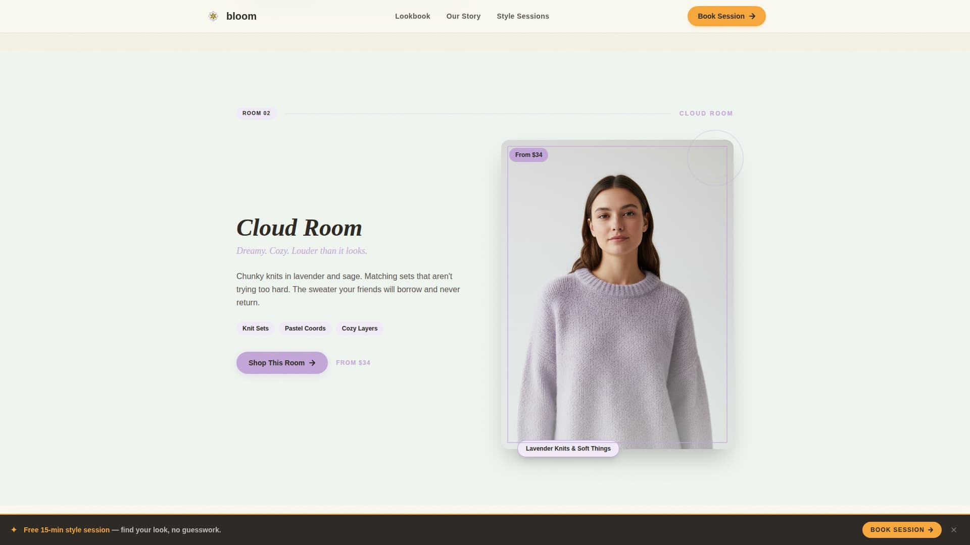Tween (10-13) Products & Booking Website Template