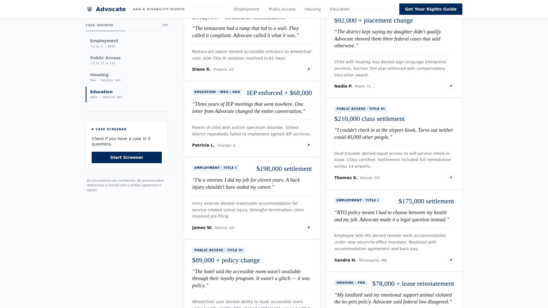 Advocate - Powerful Disabilityrights Landing Page Template