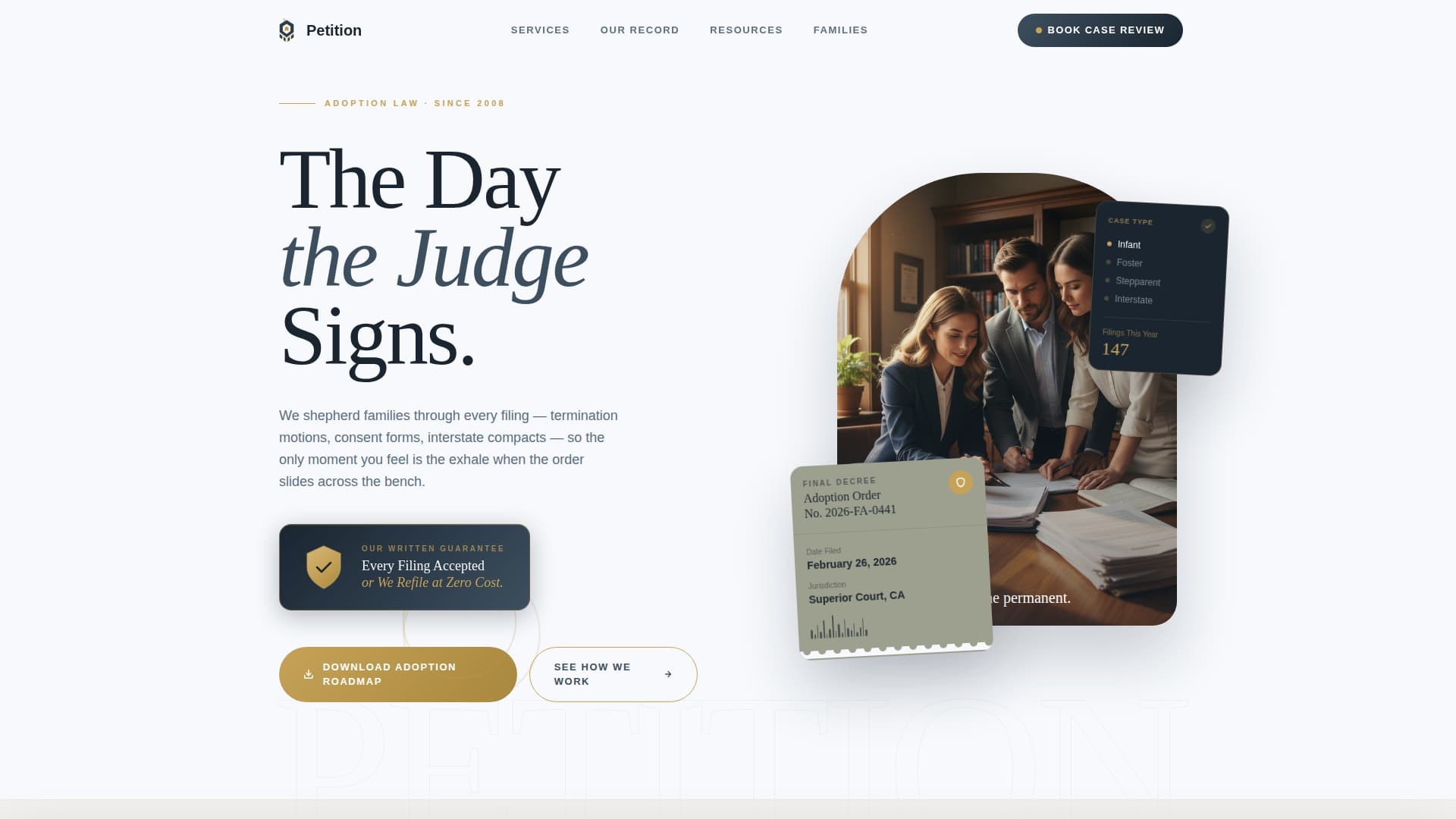 Petition - Trusted Adoption Landing Page Template