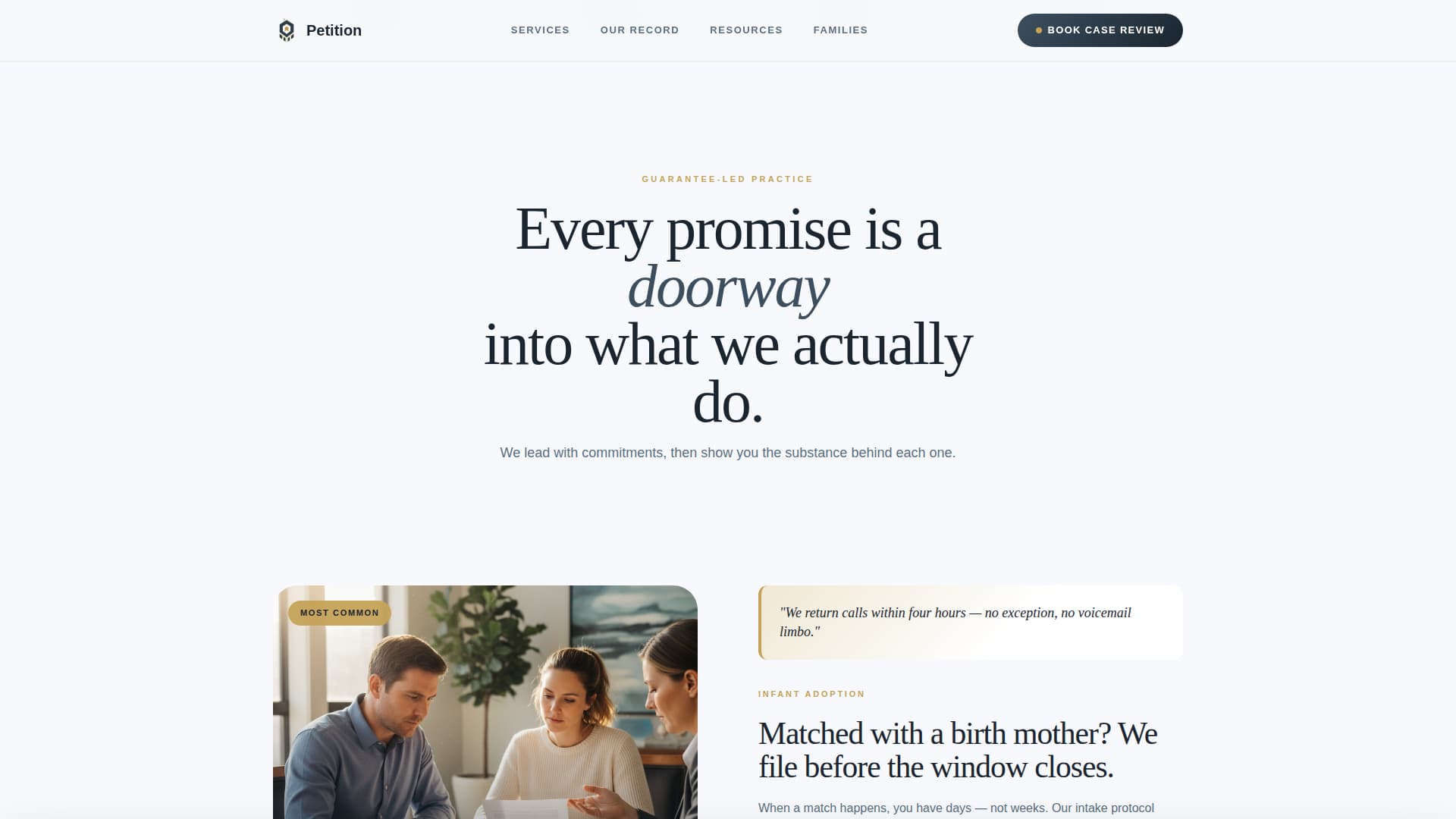 Petition - Trusted Adoption Landing Page Template