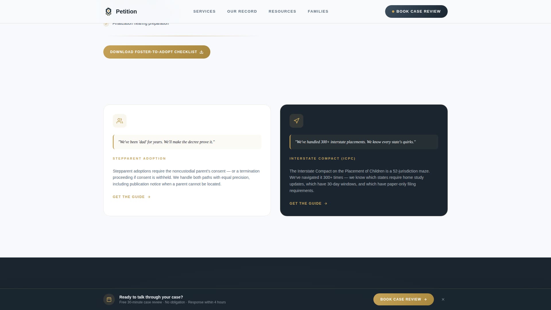 Petition - Trusted Adoption Landing Page Template