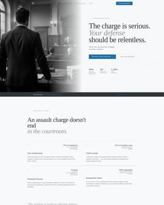 Acquit - Relentless Criminaldefense Landing Page Template
