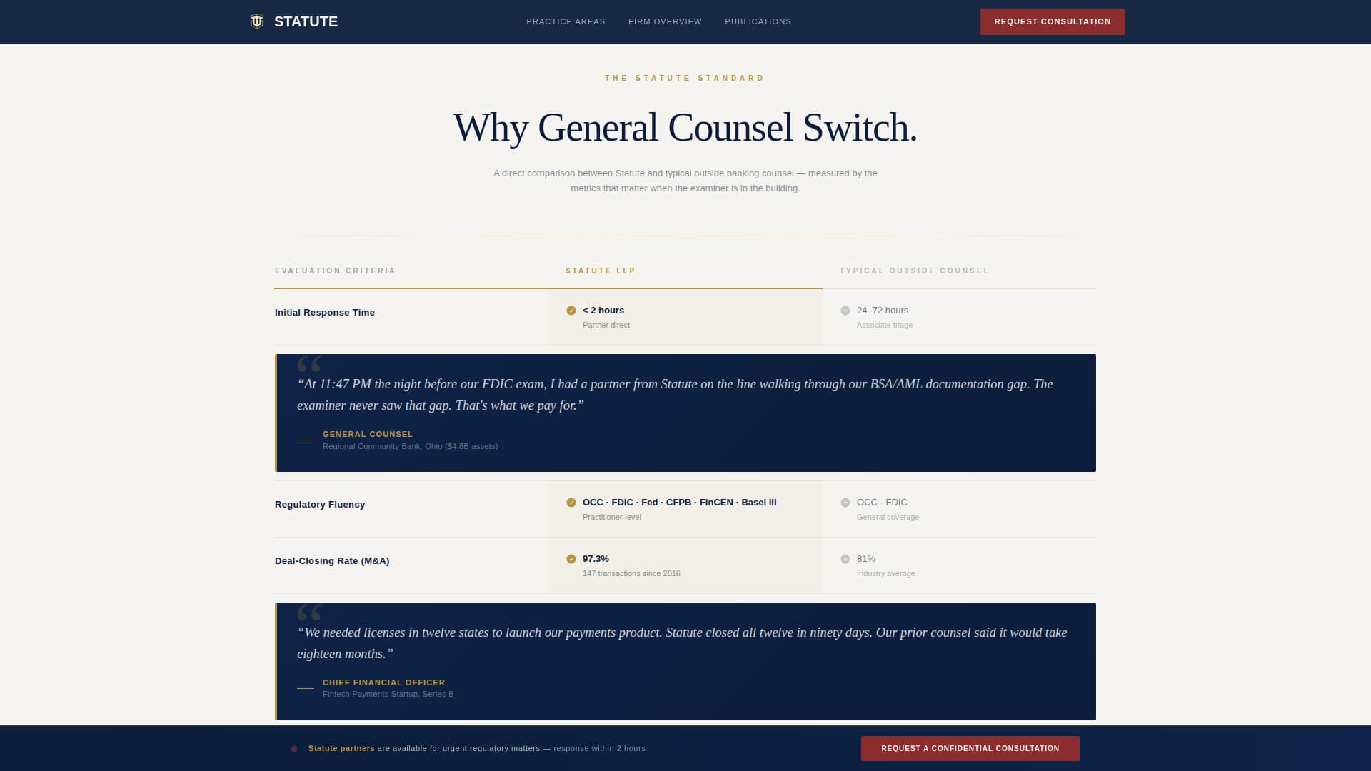 Statute - Authoritative Banking Landing Page Template