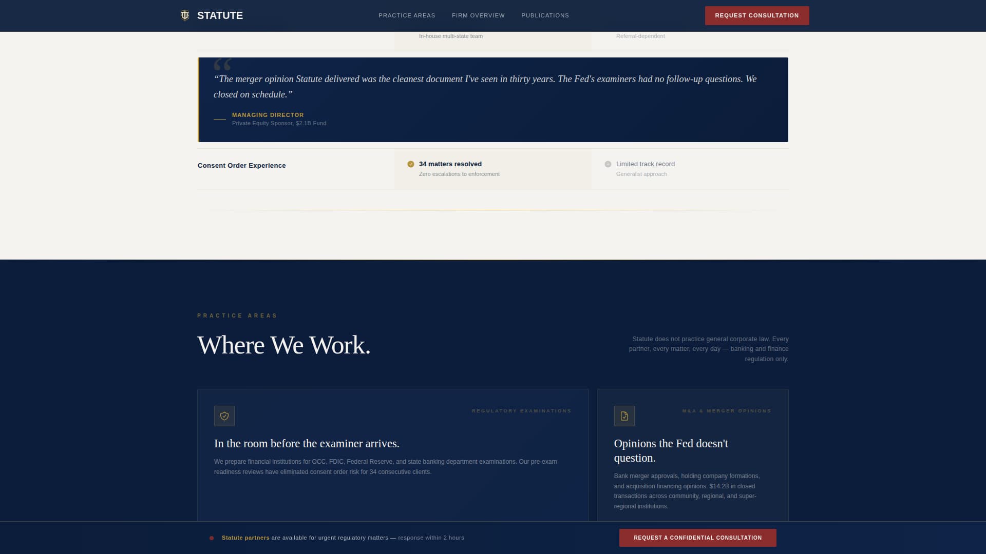 Statute - Authoritative Banking Landing Page Template