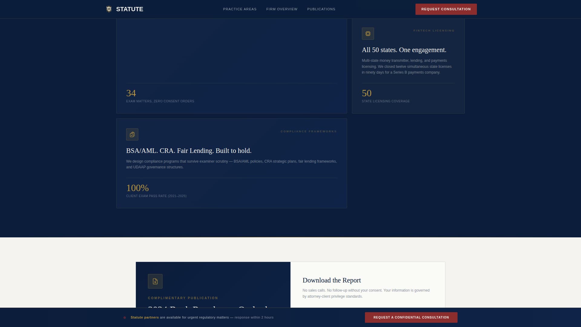 Statute - Authoritative Banking Landing Page Template