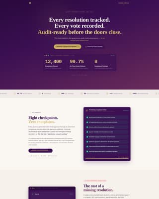 Quorum - Precision Boardgovernance Landing Page Template