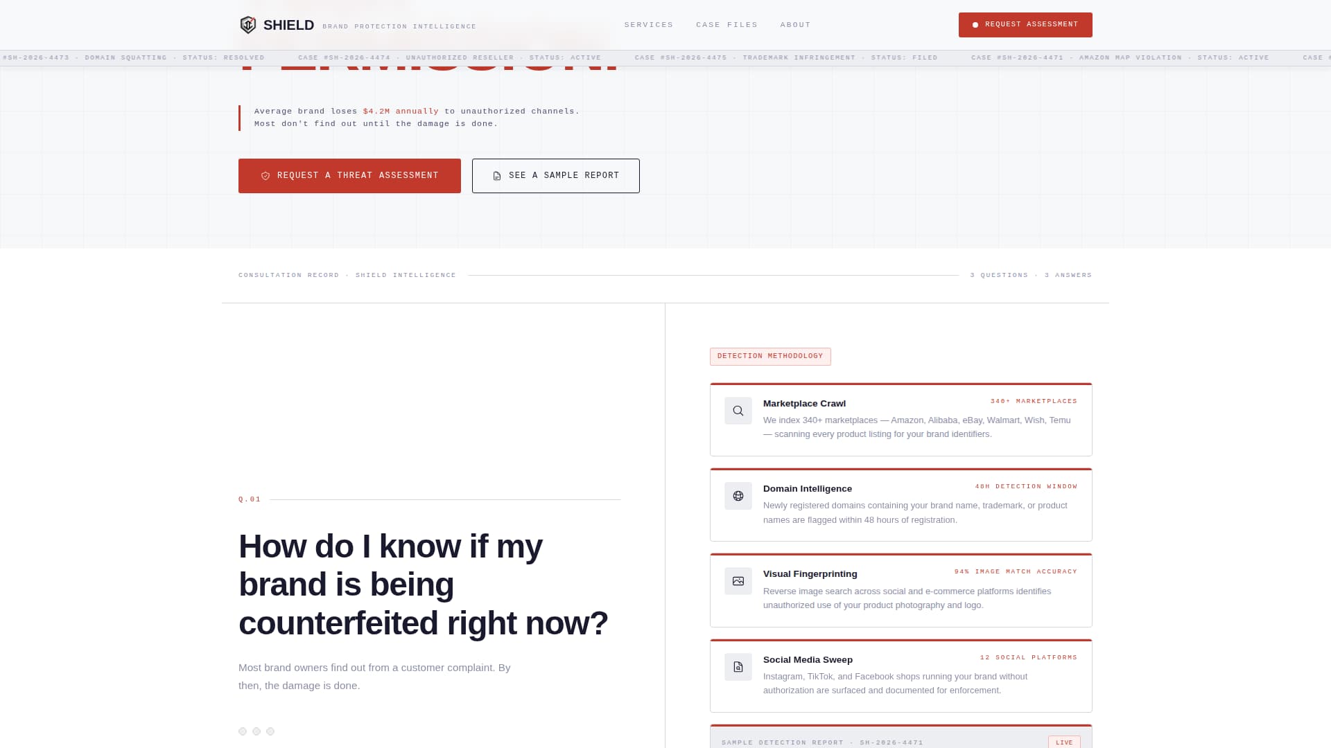 Shield - Authoritative Brandprotection Landing Page Template