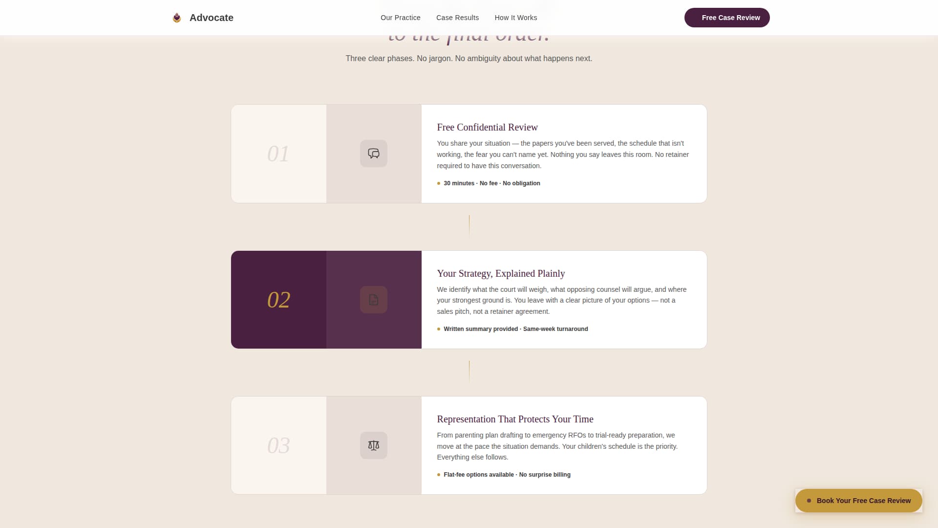 Advocate - Trusted Custody Landing Page Template