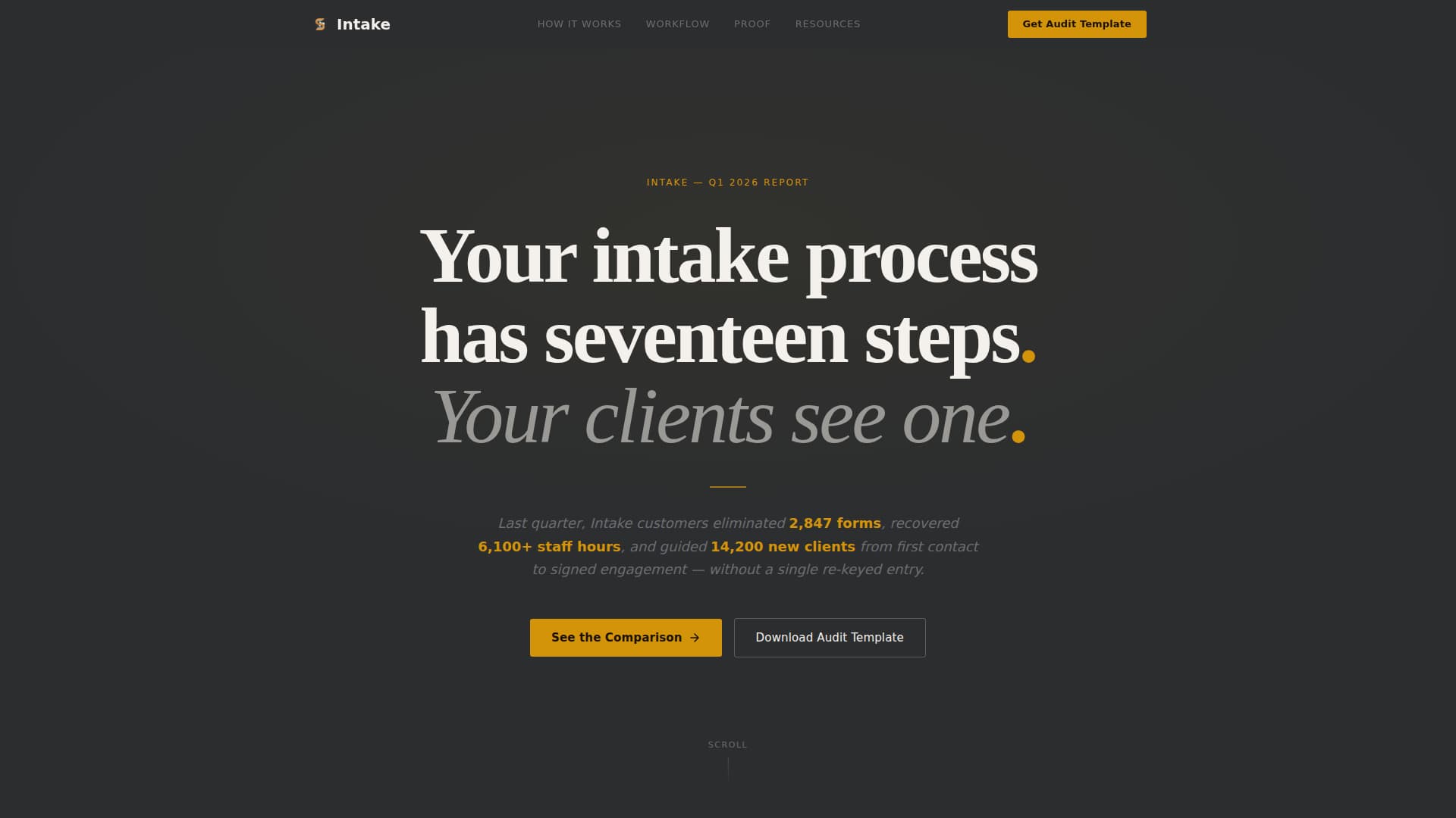 Intake - Editorial Compliance Landing Page Template