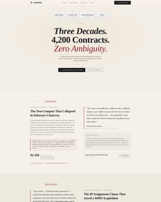 Counsel - Authoritative Contract Landing Page Template