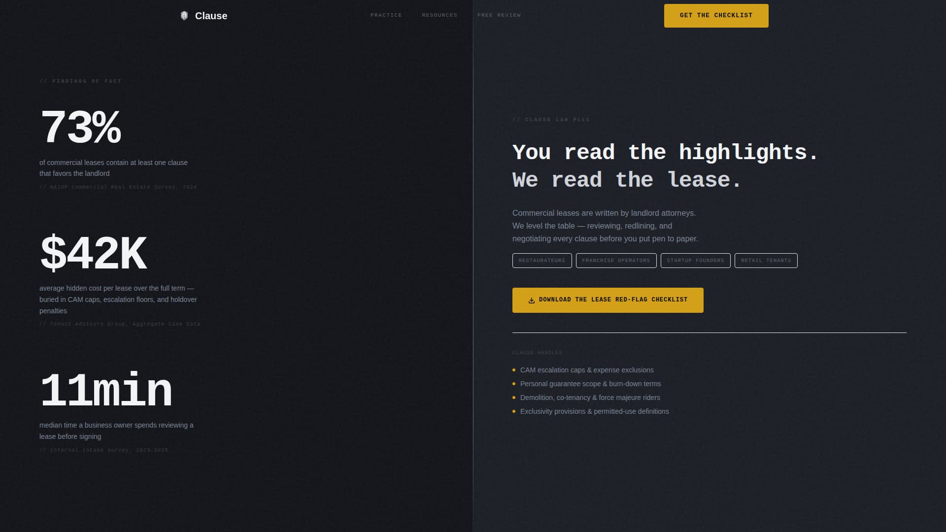 Clause - Trusted Lease Landing Page Template