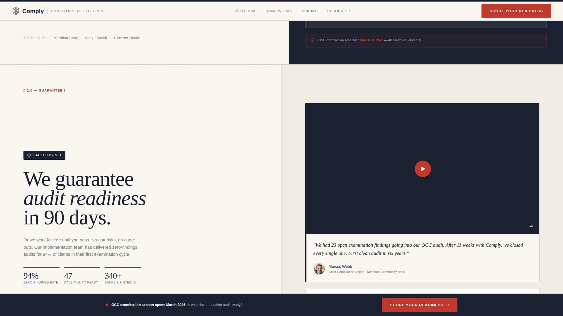 Comply - Precision Compliance Landing Page Template