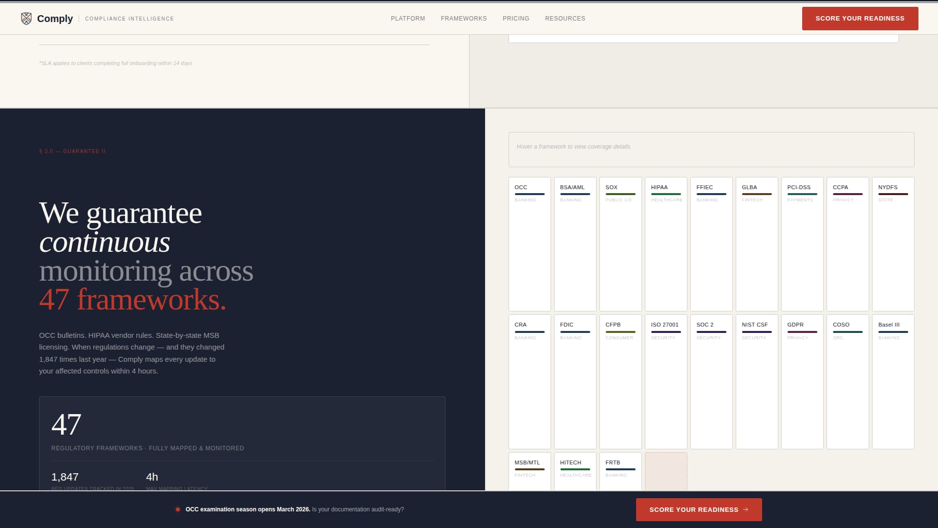 Comply - Precision Compliance Landing Page Template
