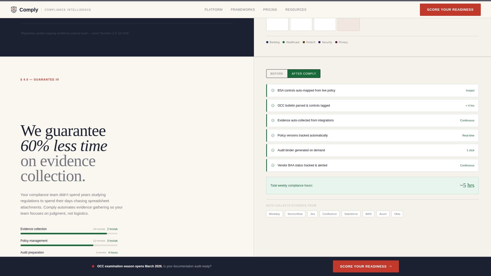 Comply - Precision Compliance Landing Page Template