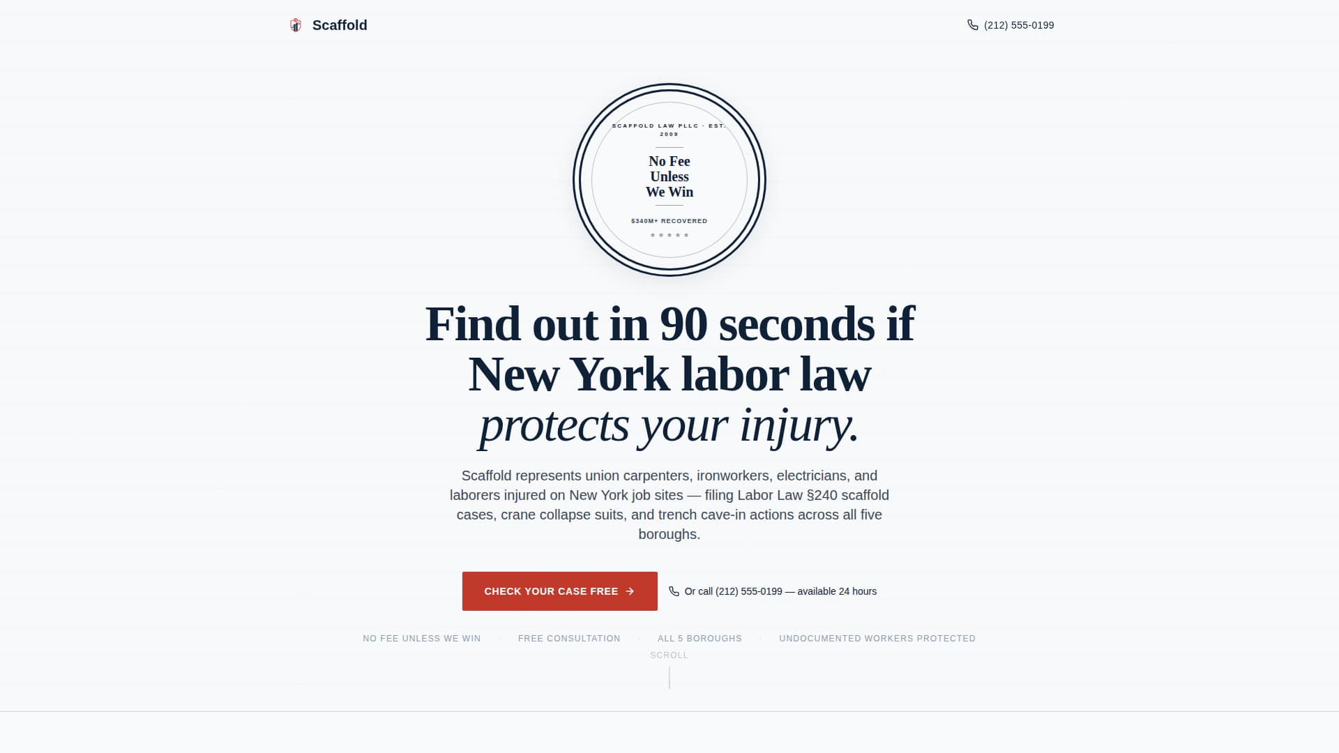 Scaffold - Trusted Constructionaccident Landing Page Template