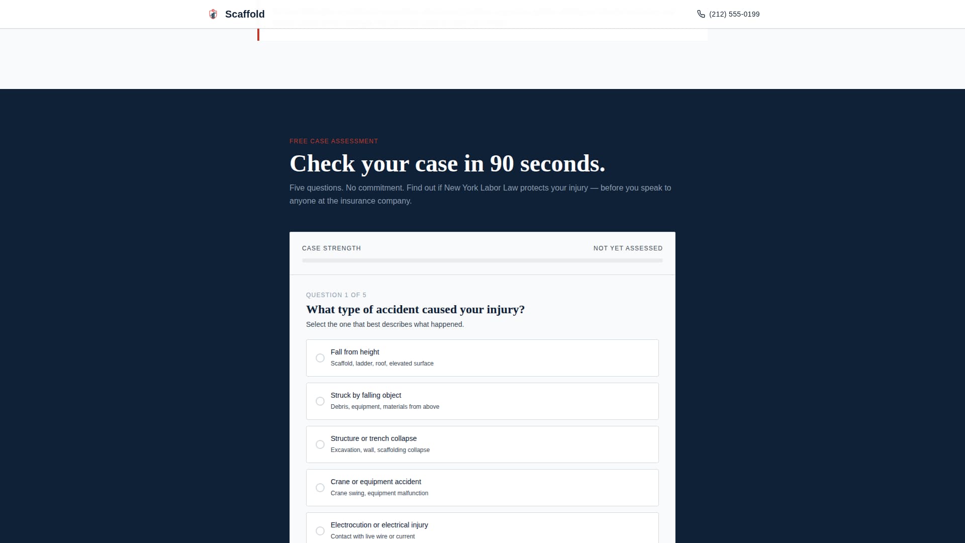 Scaffold - Trusted Constructionaccident Landing Page Template