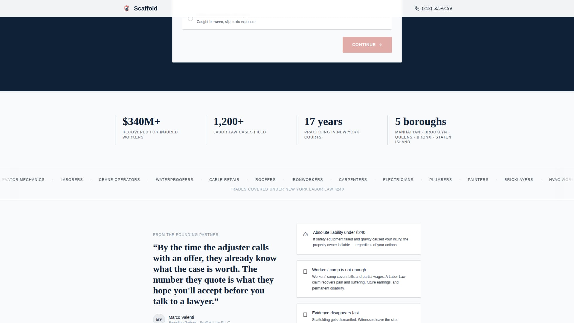 Scaffold - Trusted Constructionaccident Landing Page Template