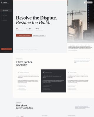 Adjudicate - Authoritative Construction Landing Page Template