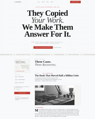 Statute - Authoritative Copyright Landing Page Template