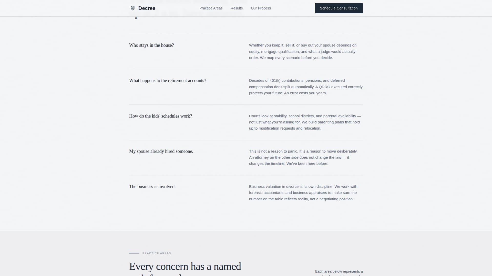 Decree - Authoritative Divorce Landing Page Template