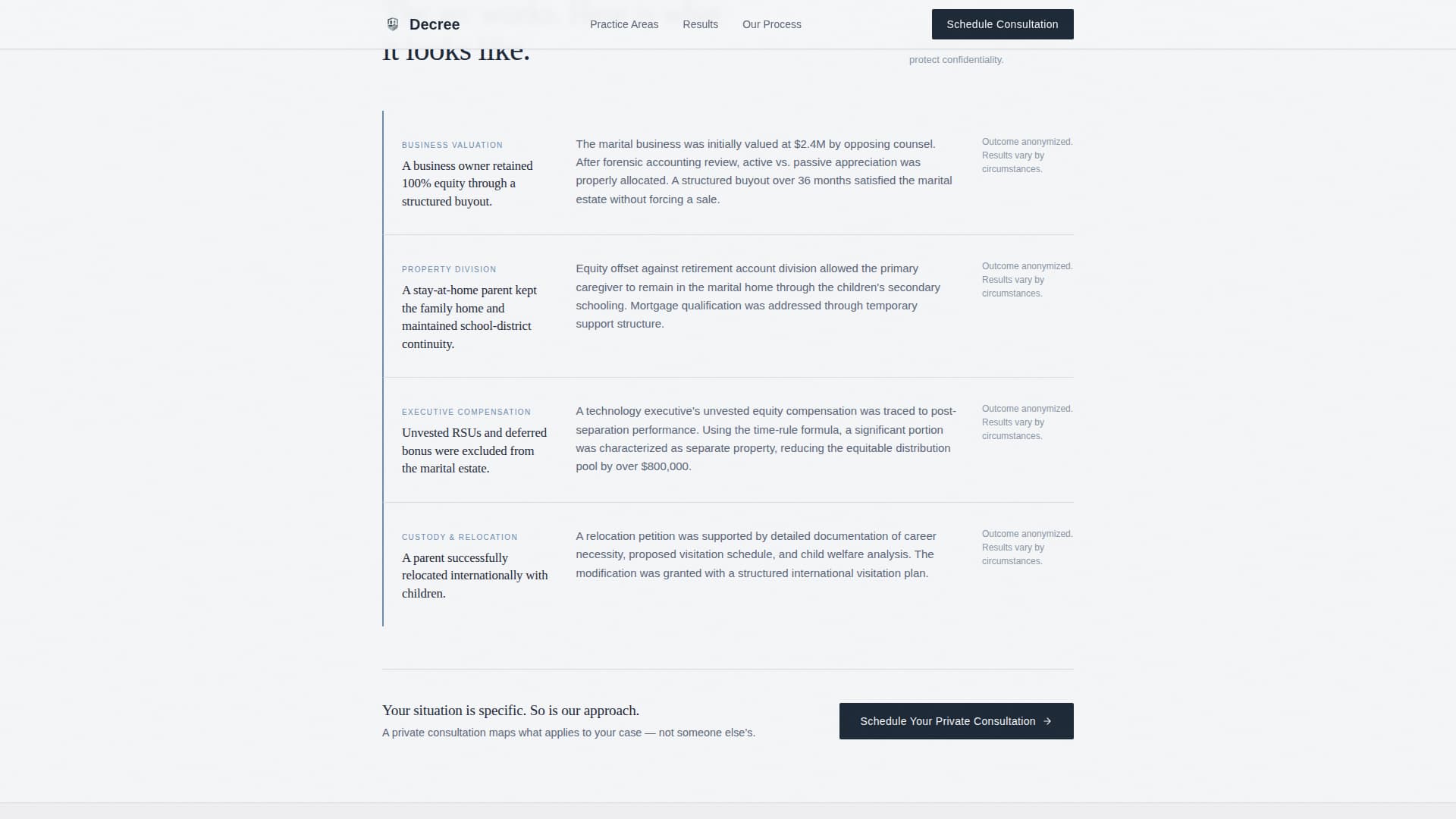 Decree - Authoritative Divorce Landing Page Template