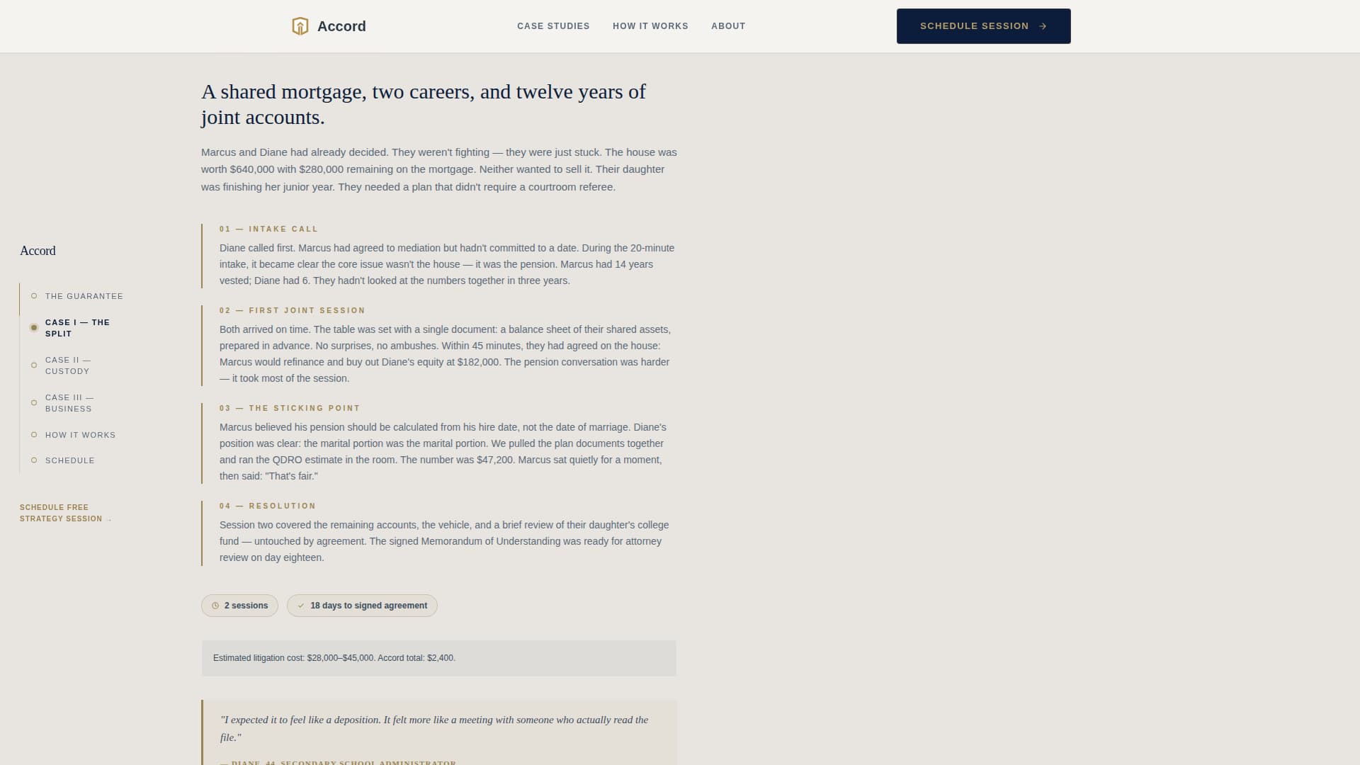 Accord - Trusted Mediation Landing Page Template